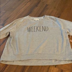 - Rae dunn grey weekend sweatshirt